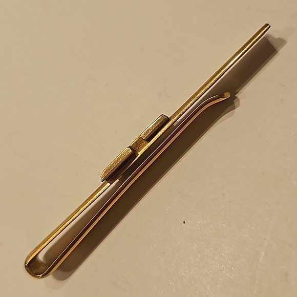 SWANK "A" Goldtone Tie Bar - Picture 5 of 7